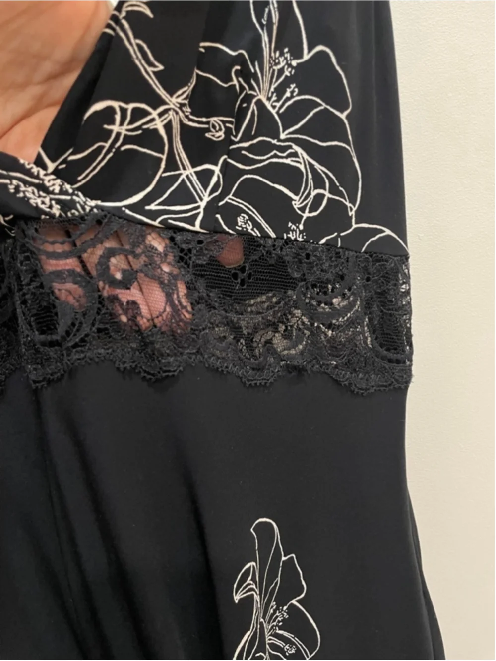 bebe Floral Silk Midi Dress Lace Babydoll Empire Waist Whimsygoth Cocktail S - Picture 4 of 11